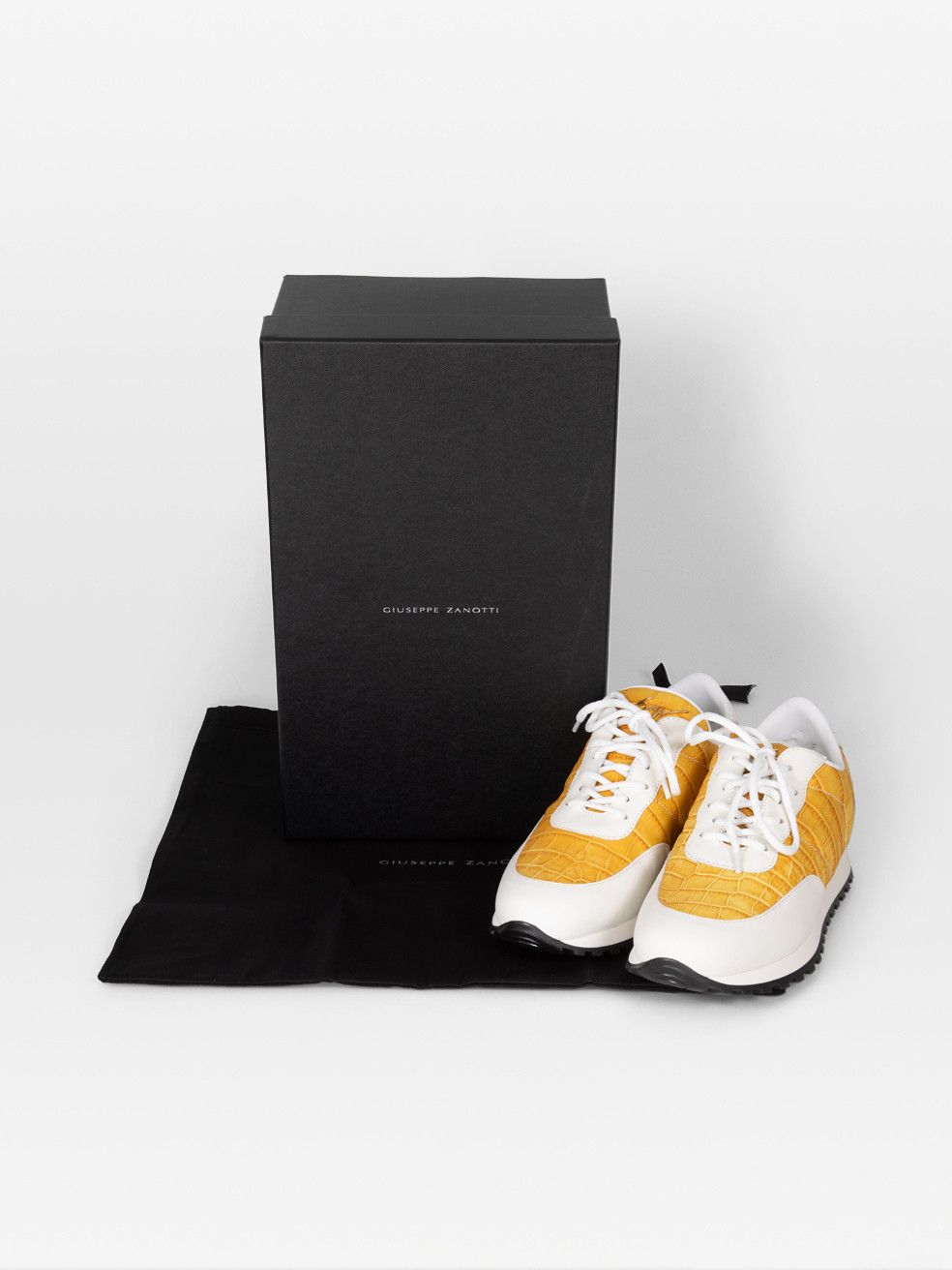 Giuseppe Zanotti Mustard Leather Jimi Running Trainers Size US 9 / IT 39 - 6 Thumbnail