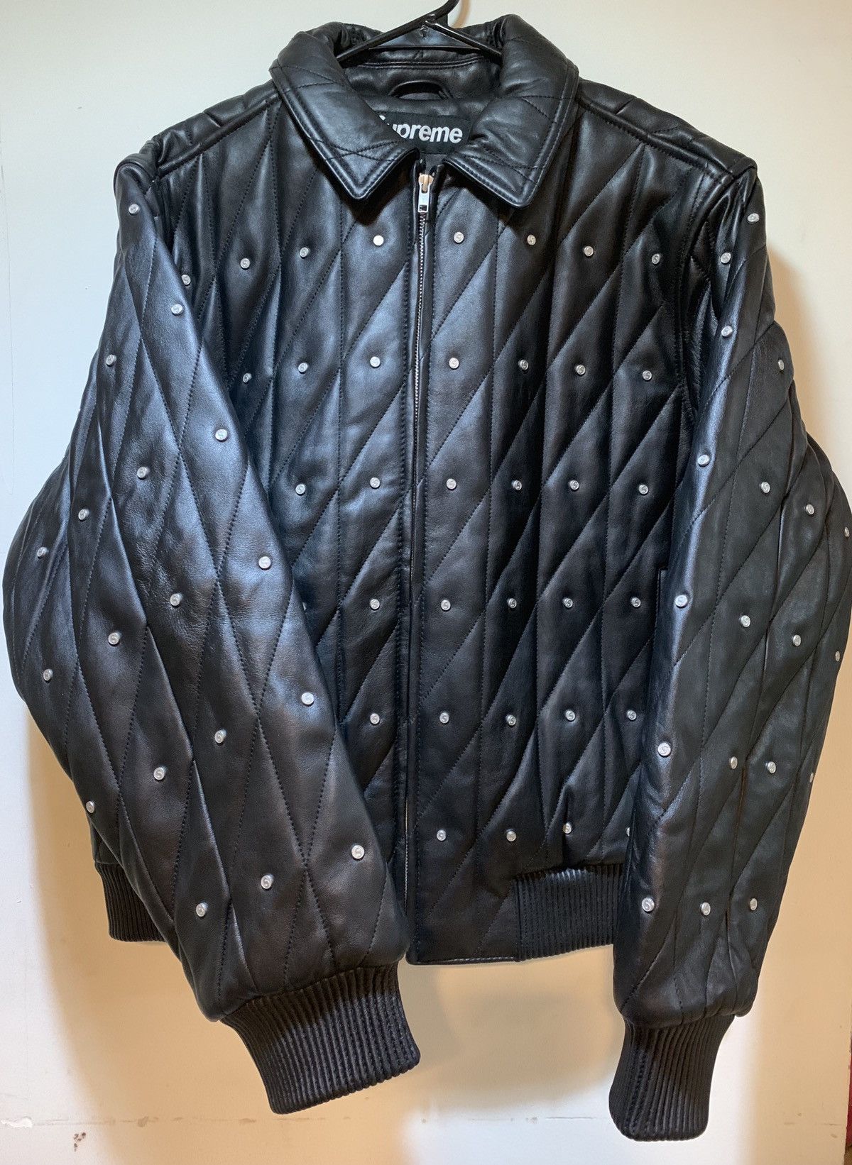 Supreme Supreme Quilted Studded Leather Jacket | Grailed