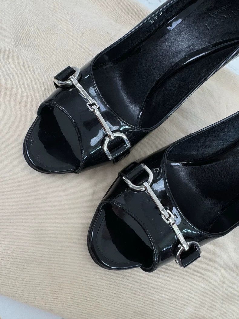 Gucci Gucci Black Peep Toe High Heels Size 36 Size US 6 / IT 36 - 2 Thumbnail