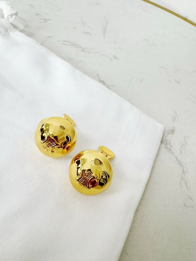 Celine Celine Gold Arc De Triomphe Earrings Size ONE SIZE - 6 Thumbnail