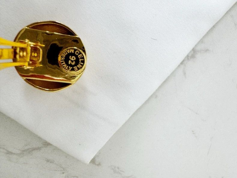 Celine Celine Gold Arc De Triomphe Earrings Size ONE SIZE - 5 Thumbnail