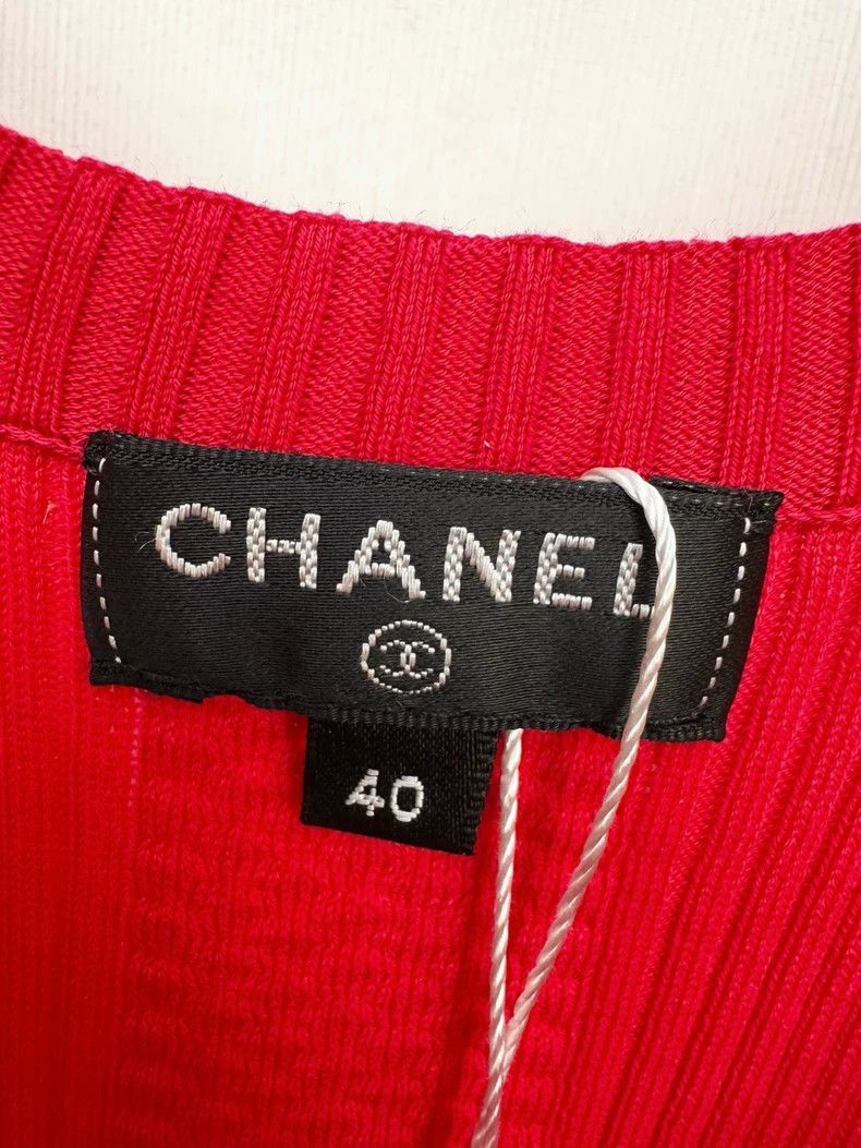 Chanel Chanel Knit Sleeveless Top Red Size 40 Size M / US 6-8 / IT 42-44 - 2 Thumbnail