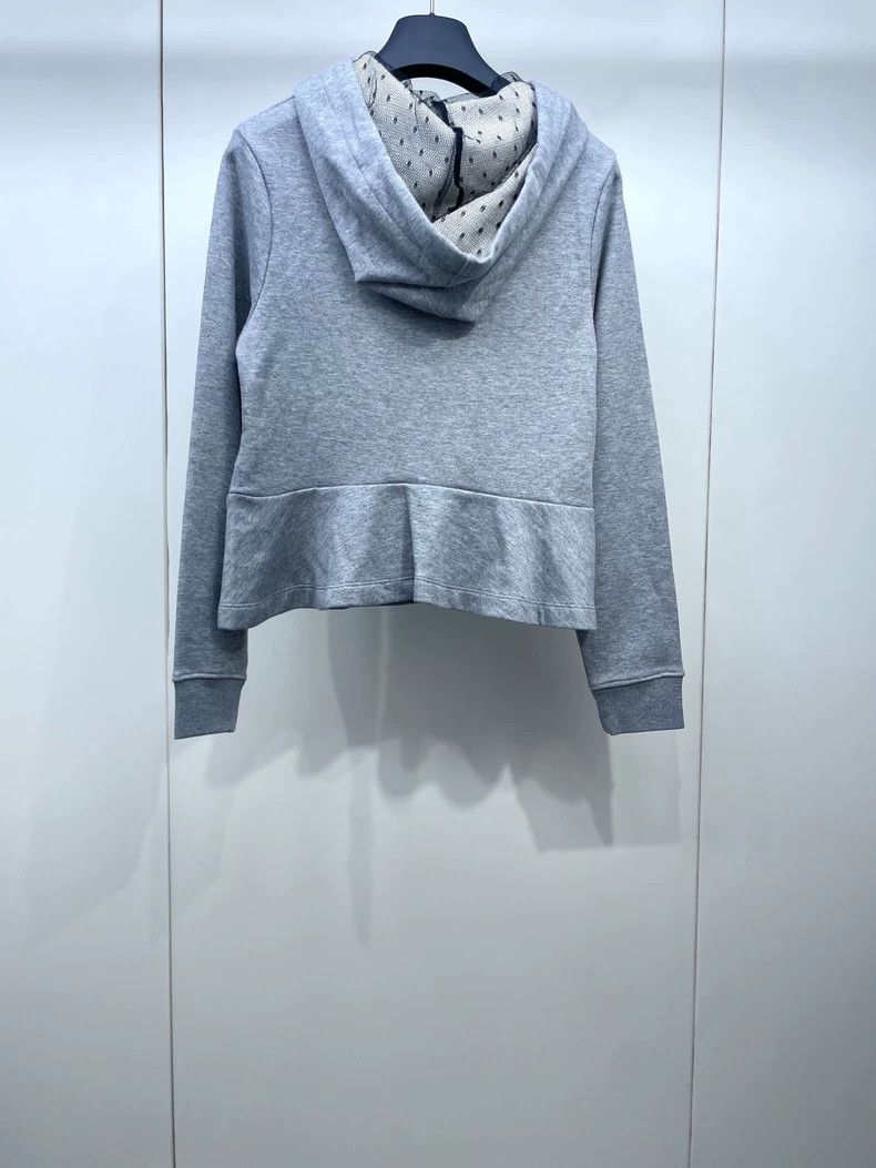Valentino Valentino Gray Star Embroidered Hooded Sweatshirt Size S / US 4 / IT 40 - 2 Thumbnail