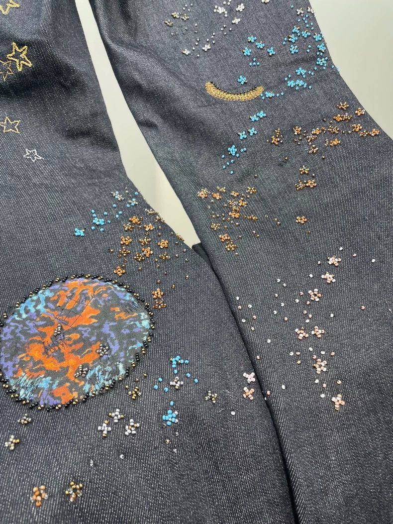 Valentino Valentino Embellished Denim Pants Size 26 Size 26" / US 2 / IT 38 - 3 Thumbnail