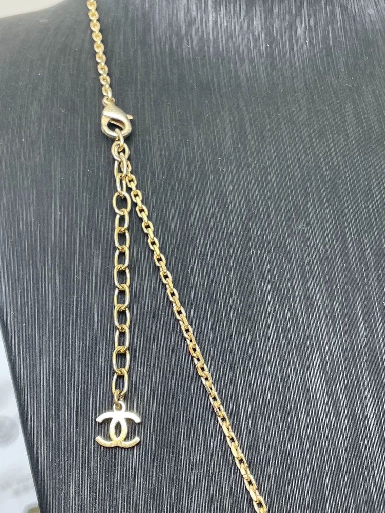 Chanel Chanel Crown Coin Crystal Double C Necklace Size ONE SIZE - 4 Thumbnail