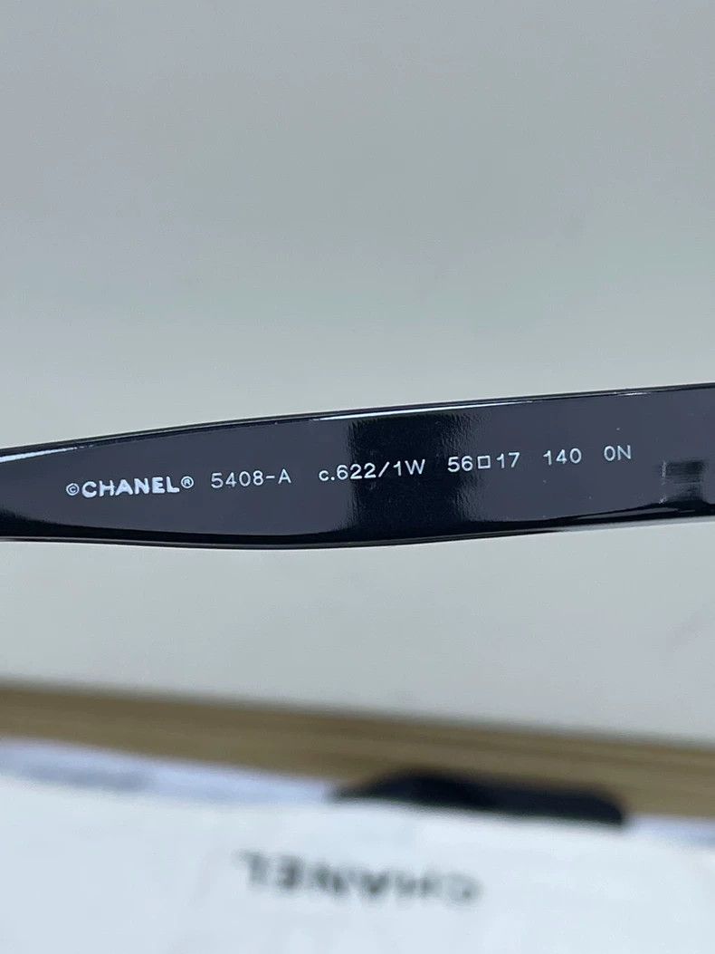 Chanel Chanel Black Frame Glasses with Gold Letters Size ONE SIZE - 2 Thumbnail
