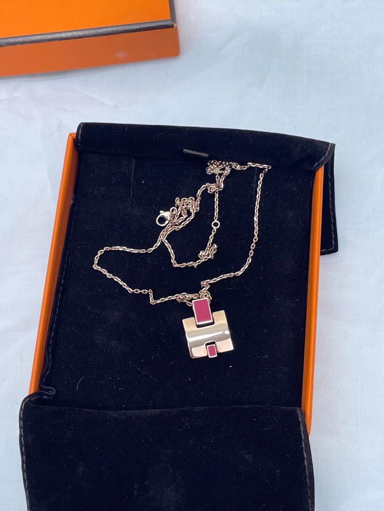 Hermes Hermes Eileen H Color Block Necklace Size ONE SIZE - 2 Thumbnail