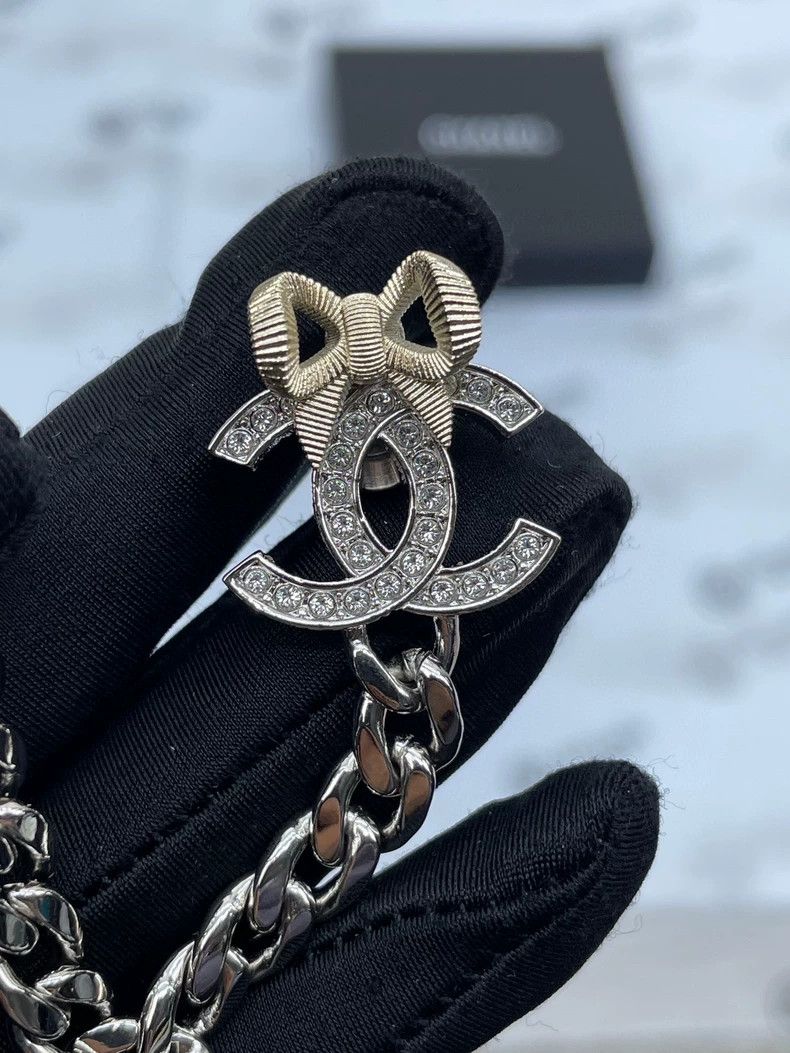 Chanel Chanel 24K Bow Love Heart Brooch Pin Size ONE SIZE - 6 Thumbnail