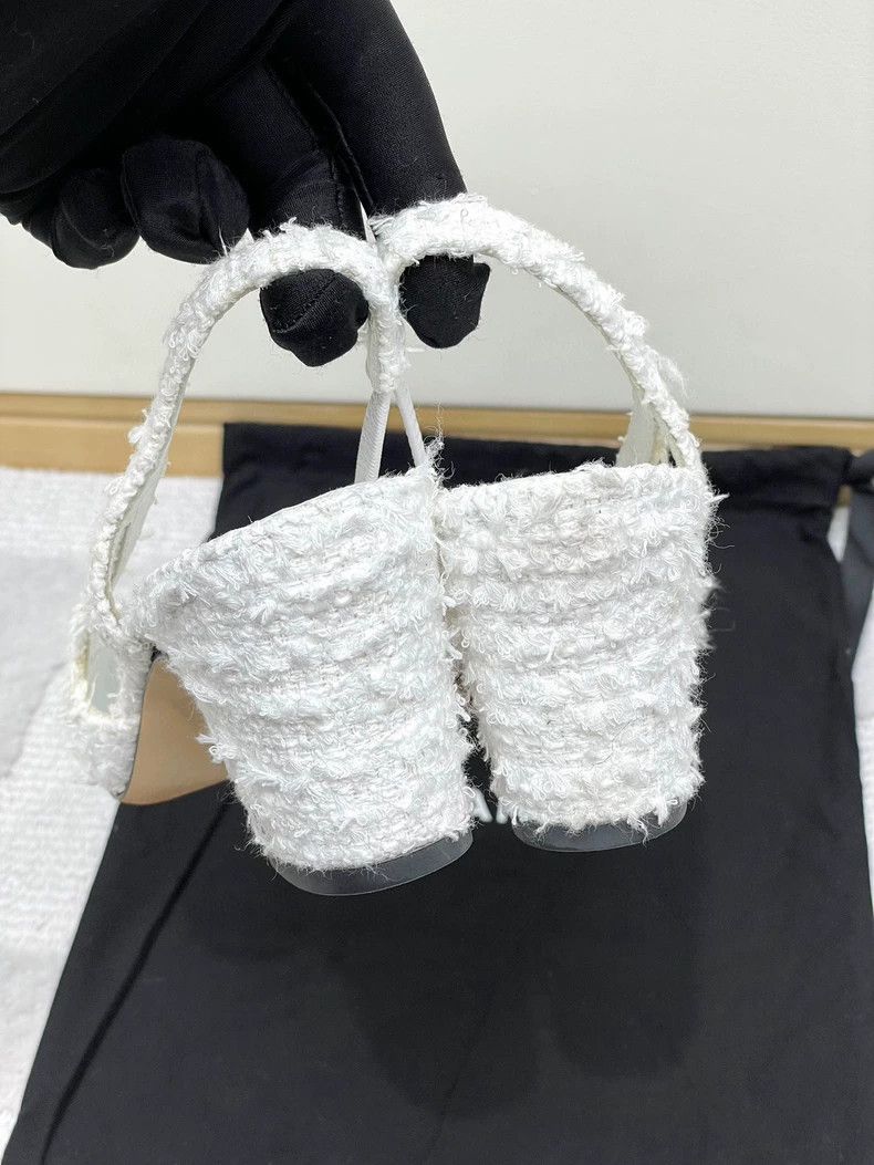 Chanel Chanel Black and White Block Heel Sandals Size US 6 / IT 36 - 3 Thumbnail