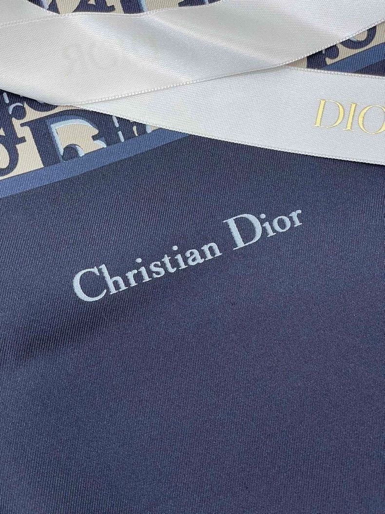 Dior Dior Silk Scarf with Logo Design Size ONE SIZE - 6 Thumbnail