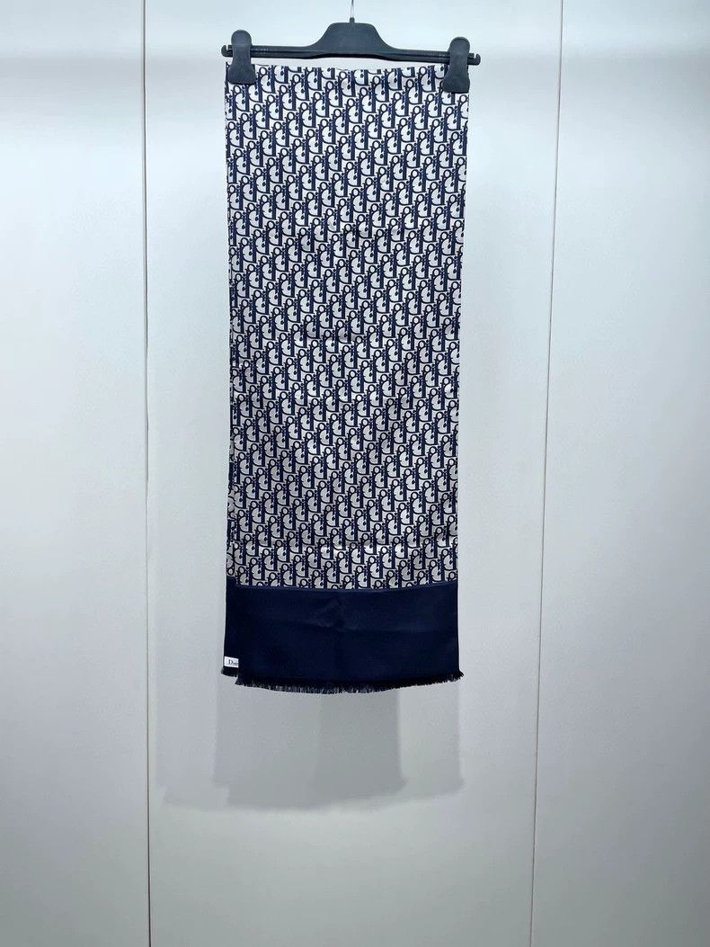 Dior Dior Silk Scarf with Logo Design Size ONE SIZE - 4 Thumbnail
