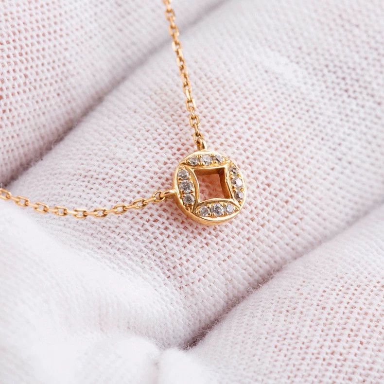 Tiffany & Co. 18K Rose Gold Natural Diamond Necklace Size ONE SIZE - 5 Thumbnail