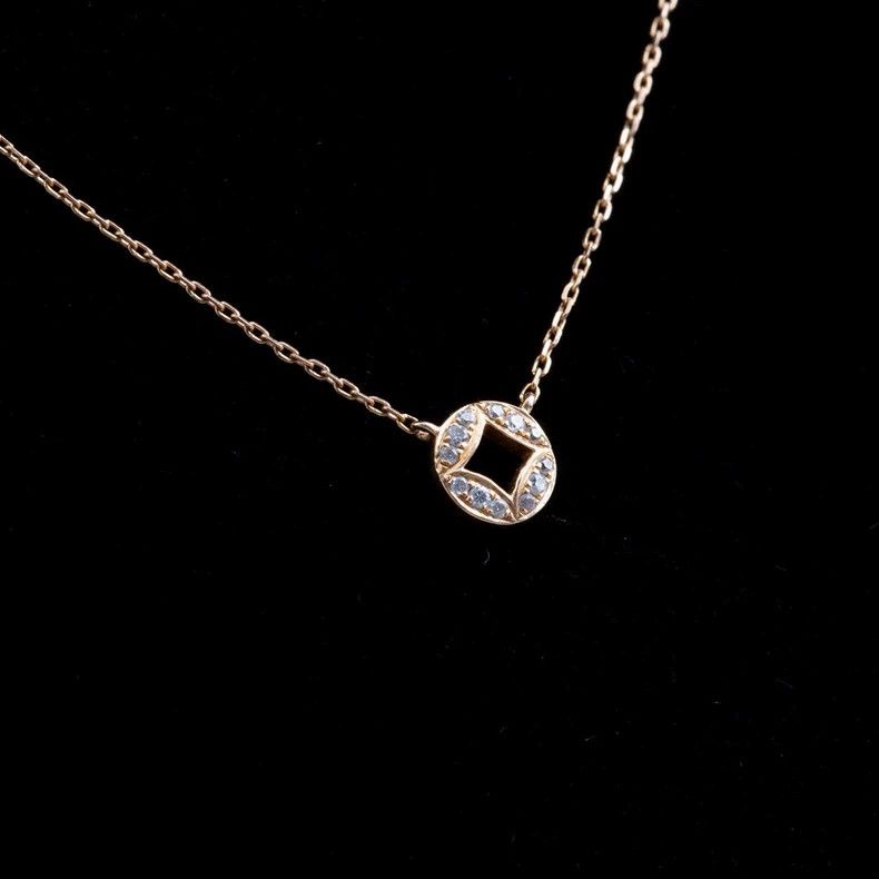Tiffany & Co. 18K Rose Gold Natural Diamond Necklace Size ONE SIZE - 3 Thumbnail