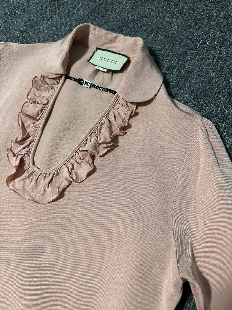 Gucci Gucci Ruffled Collar Top Dress Blouse Size M / US 6-8 / IT 42-44 - 2 Thumbnail