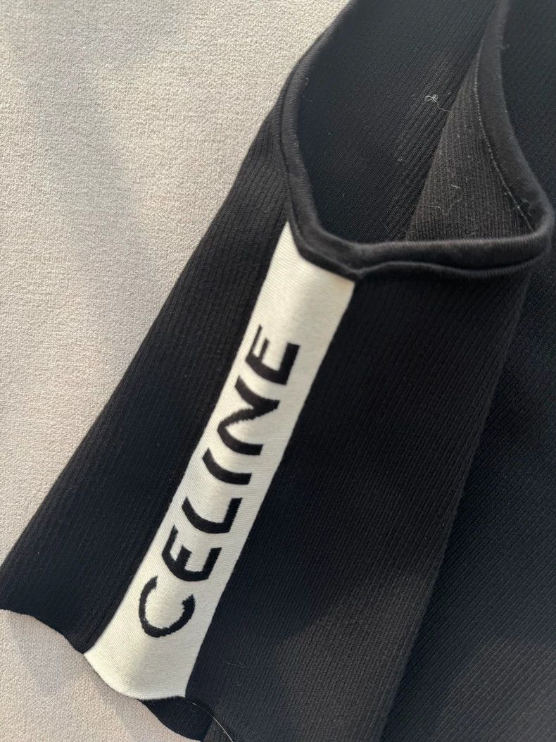 Celine Celine Black Sports Vest with Logo Size L / US 10 / IT 46 - 3 Thumbnail