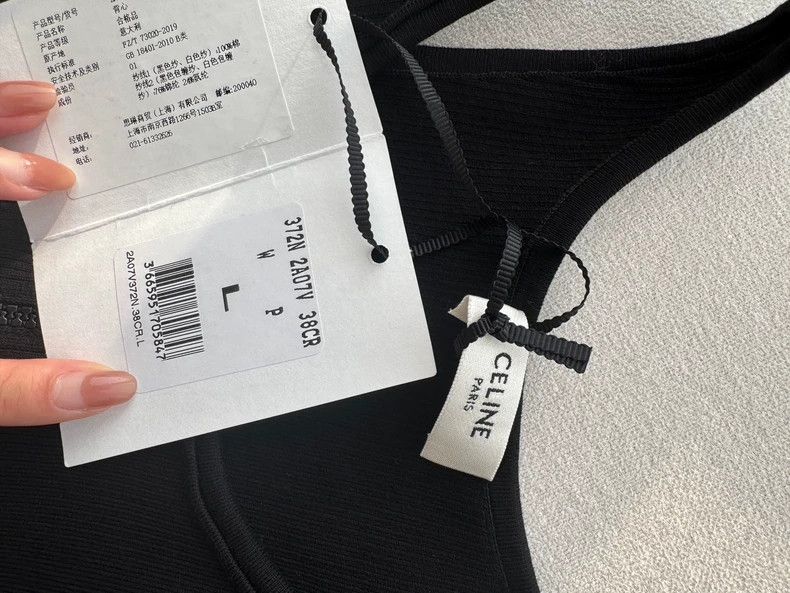 Celine Celine Black Sports Vest with Logo Size L / US 10 / IT 46 - 5 Thumbnail