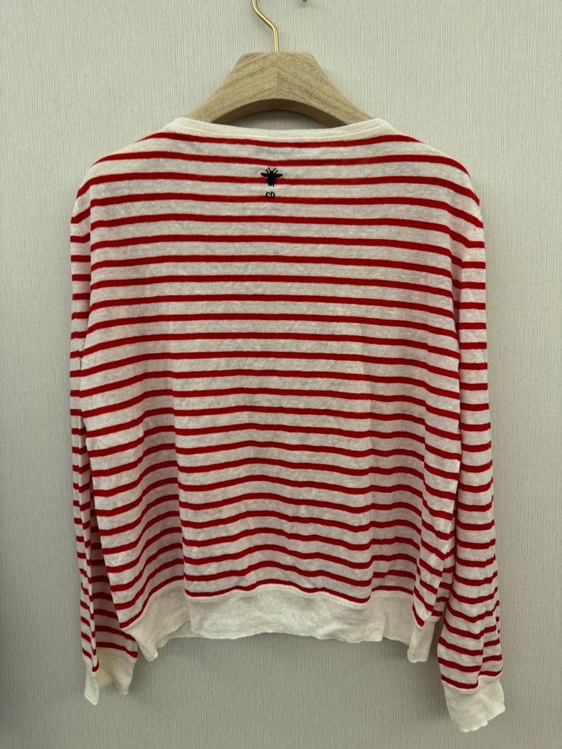 Dior Dior Valentine's Striped Long Sleeve Knit Top Size M / US 6-8 / IT 42-44 - 2 Thumbnail