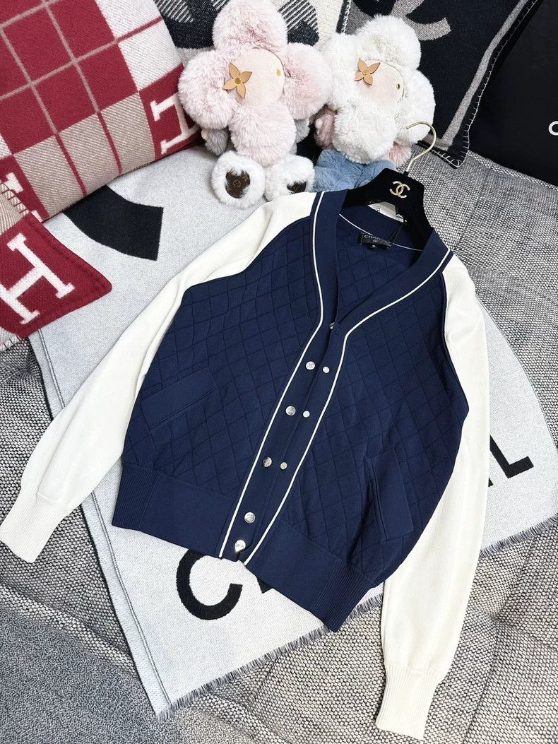 Chanel Chanel Blue Quilted Baseball Jacket Outerwear Size S / US 4 / IT 40 - 7 Thumbnail