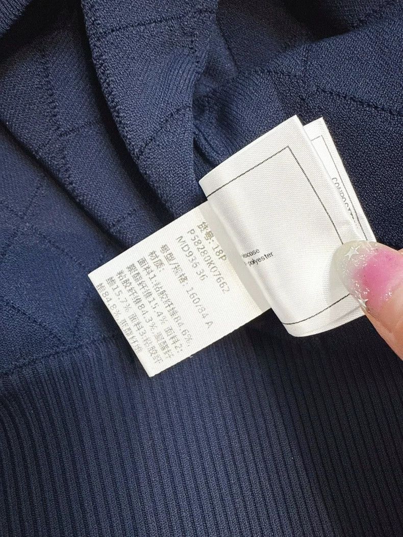 Chanel Chanel Blue Quilted Baseball Jacket Outerwear Size S / US 4 / IT 40 - 6 Thumbnail