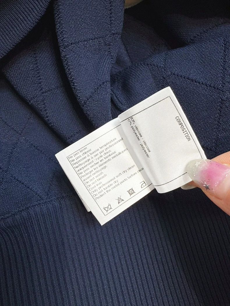 Chanel Chanel Blue Quilted Baseball Jacket Outerwear Size S / US 4 / IT 40 - 5 Thumbnail