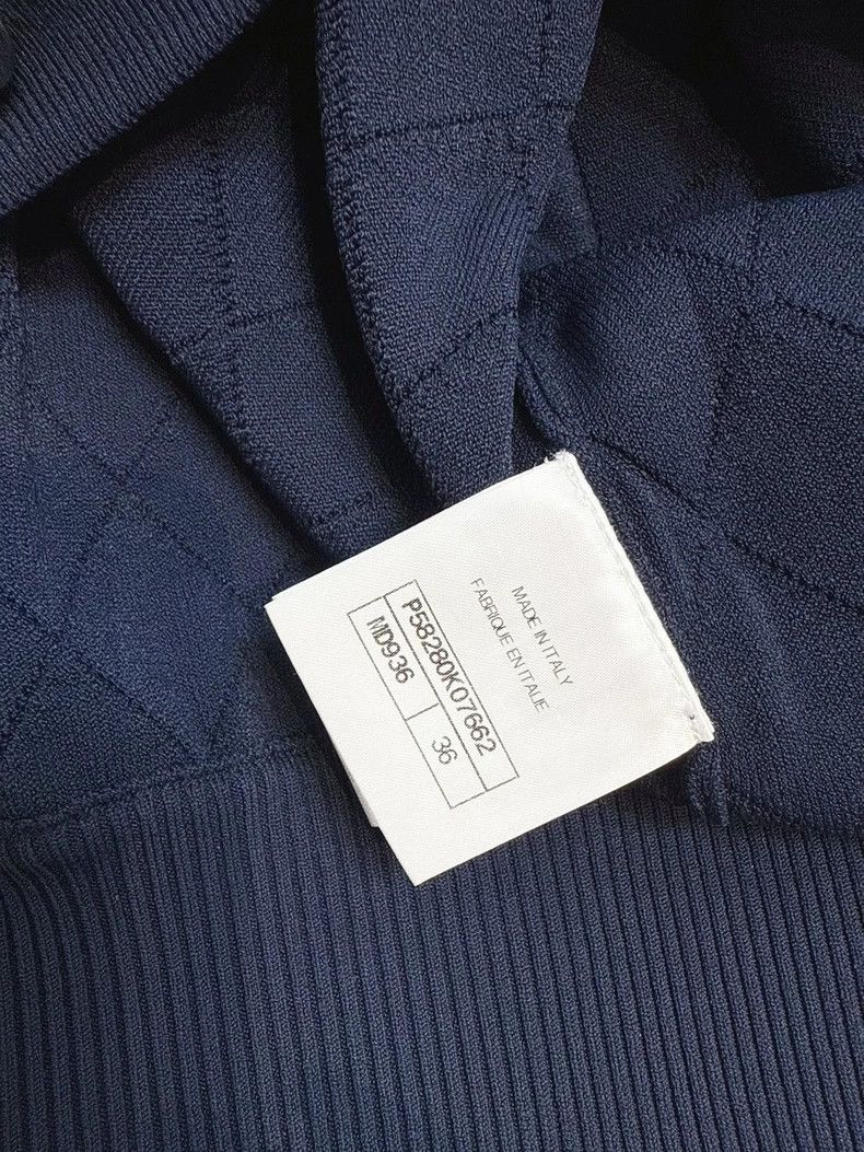 Chanel Chanel Blue Quilted Baseball Jacket Outerwear Size S / US 4 / IT 40 - 4 Thumbnail