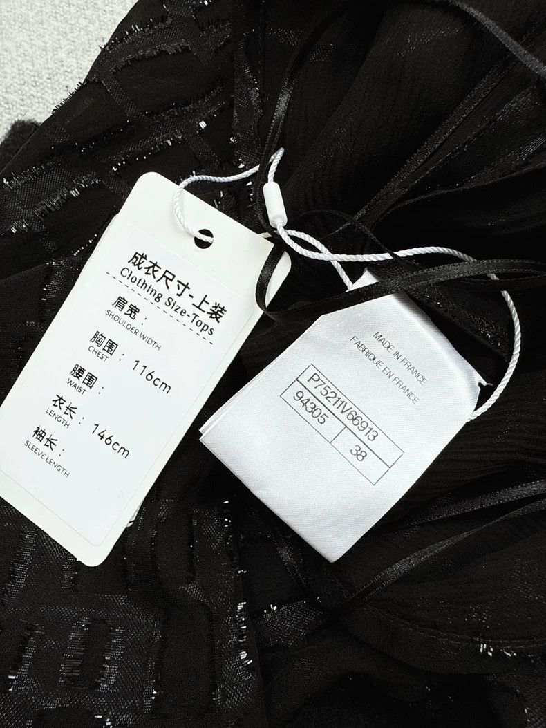 Chanel Chanel Black Silk Long Dress with Texture Size M / US 6-8 / IT 42-44 - 8 Thumbnail
