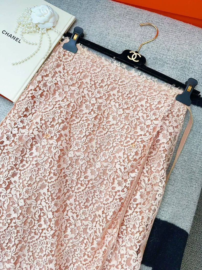 Dior Dior Pink Lace Top and Skirt Set Size S / US 4 / IT 40 - 7 Thumbnail
