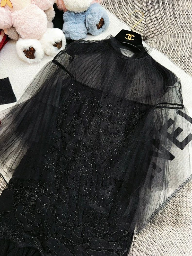 Valentino Valentino Black Lace Embroidered Dress Size 38 Size S / US 4 / IT 40 - 3 Thumbnail