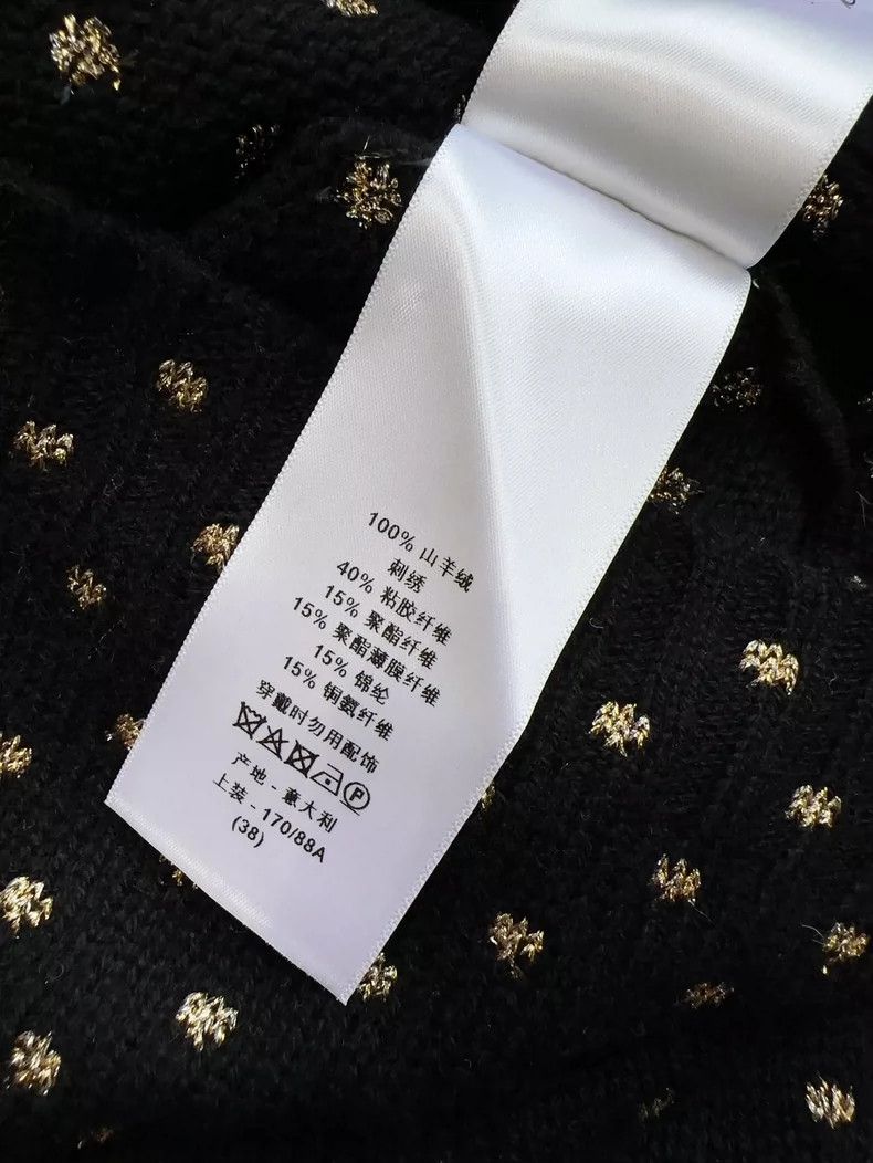 Dior Dior Black Gold Embroidered Knit Top Size M / US 6-8 / IT 42-44 - 6 Thumbnail
