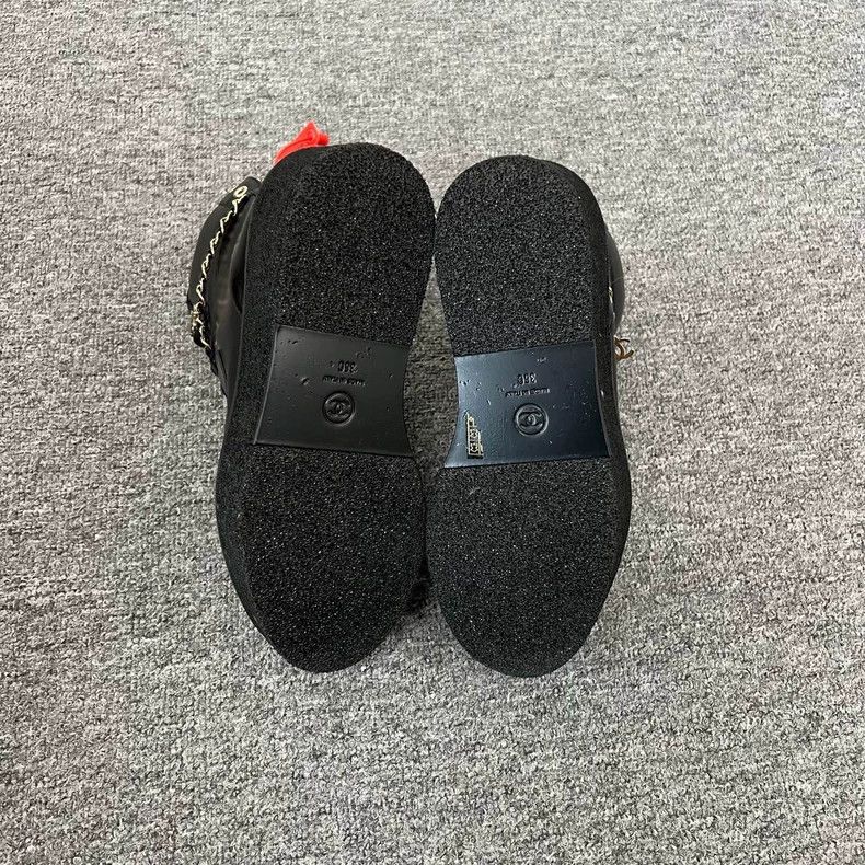Chanel Chanel Black Platform Short Boots with Chain Size US 6 / IT 36 - 6 Thumbnail