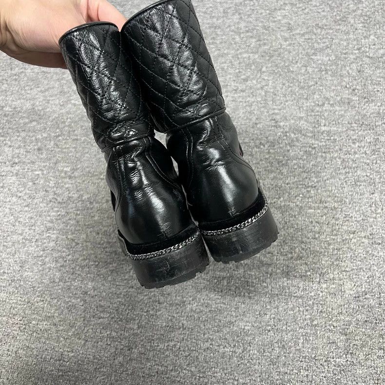 Chanel Chanel Pearl Button Quilted Short Boots Size US 6 / IT 36 - 4 Thumbnail