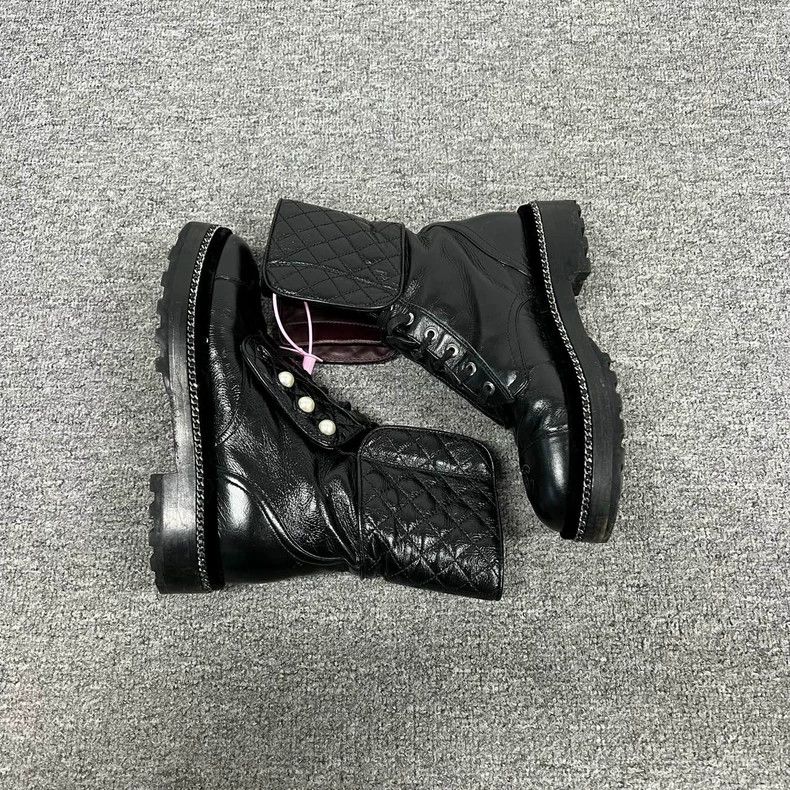 Chanel Chanel Pearl Button Quilted Short Boots Size US 6 / IT 36 - 3 Thumbnail