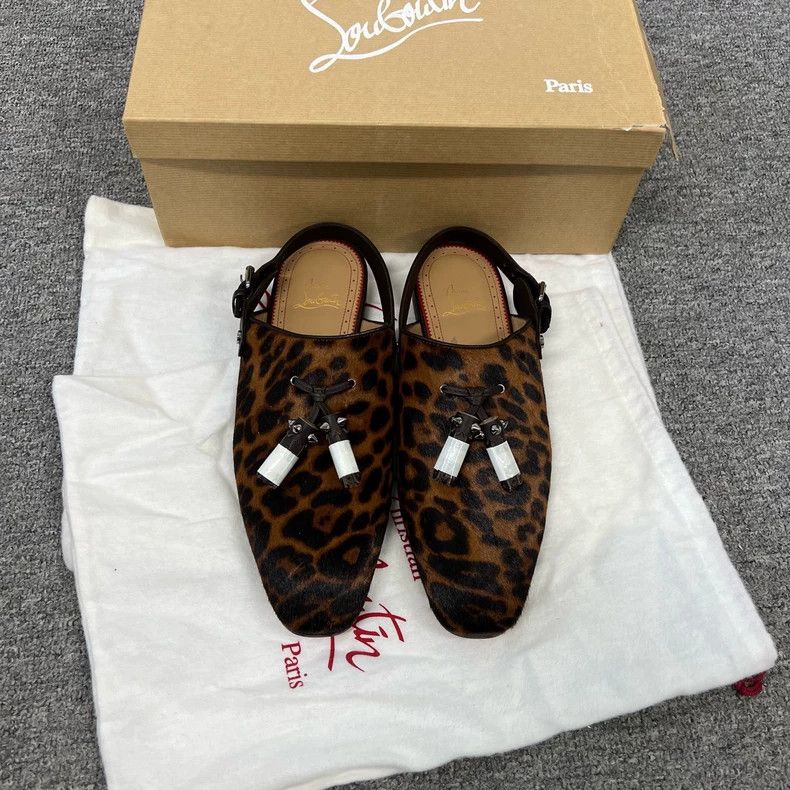 Christian Louboutin Christian Louboutin Leopard Print Slip-On Shoes Size US 10 / IT 40 - 2 Thumbnail