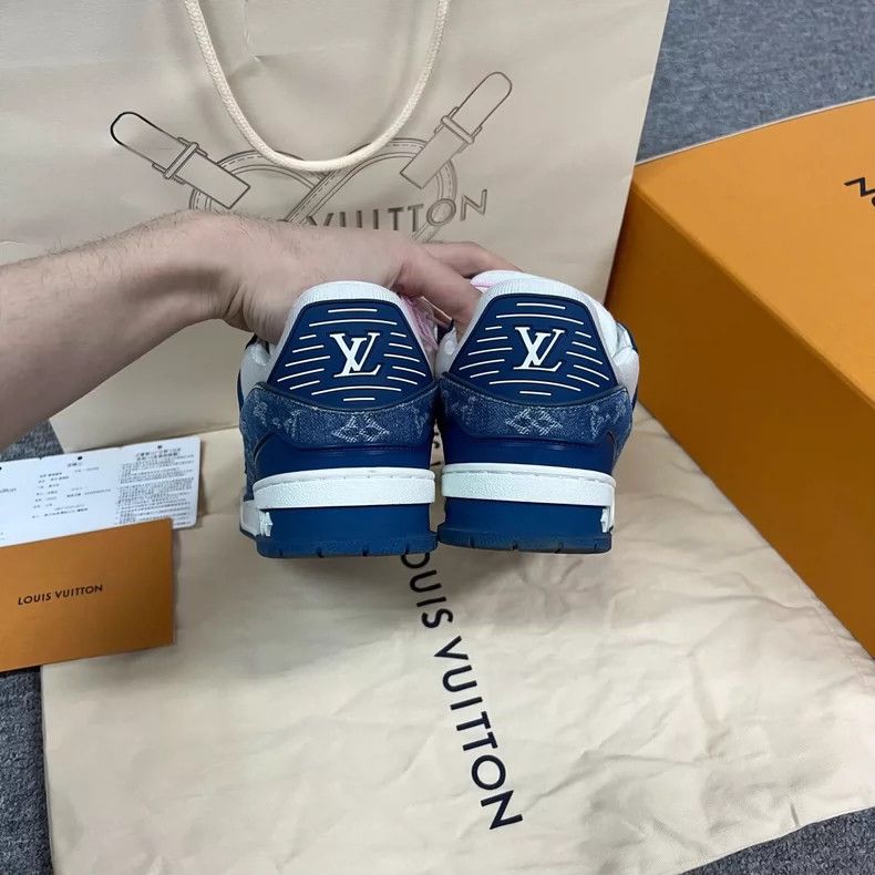 Louis Vuitton Louis Vuitton Denim Blue Trainers Size 39 Size US 8 / IT 38 - 5 Thumbnail