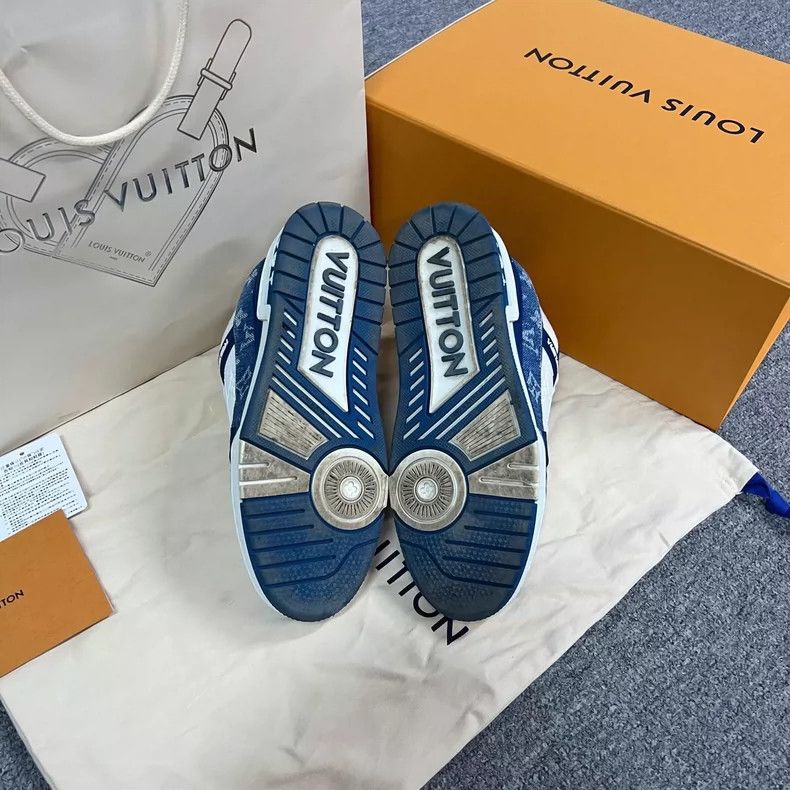 Louis Vuitton Louis Vuitton Denim Blue Trainers Size 39 Size US 8 / IT 38 - 6 Thumbnail