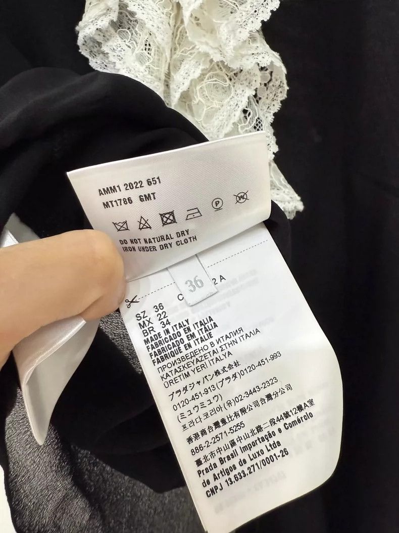 Miu Miu Miu Miu Black and White Lace Sleeveless Blouse Size S / US 4 / IT 40 - 5 Thumbnail
