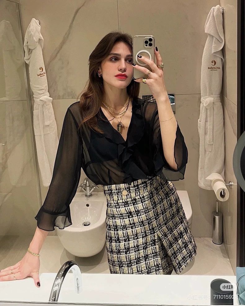 Gucci Gucci Checkered A-Line Skirt with Buttons Size 40" / US 18 - 8 Thumbnail