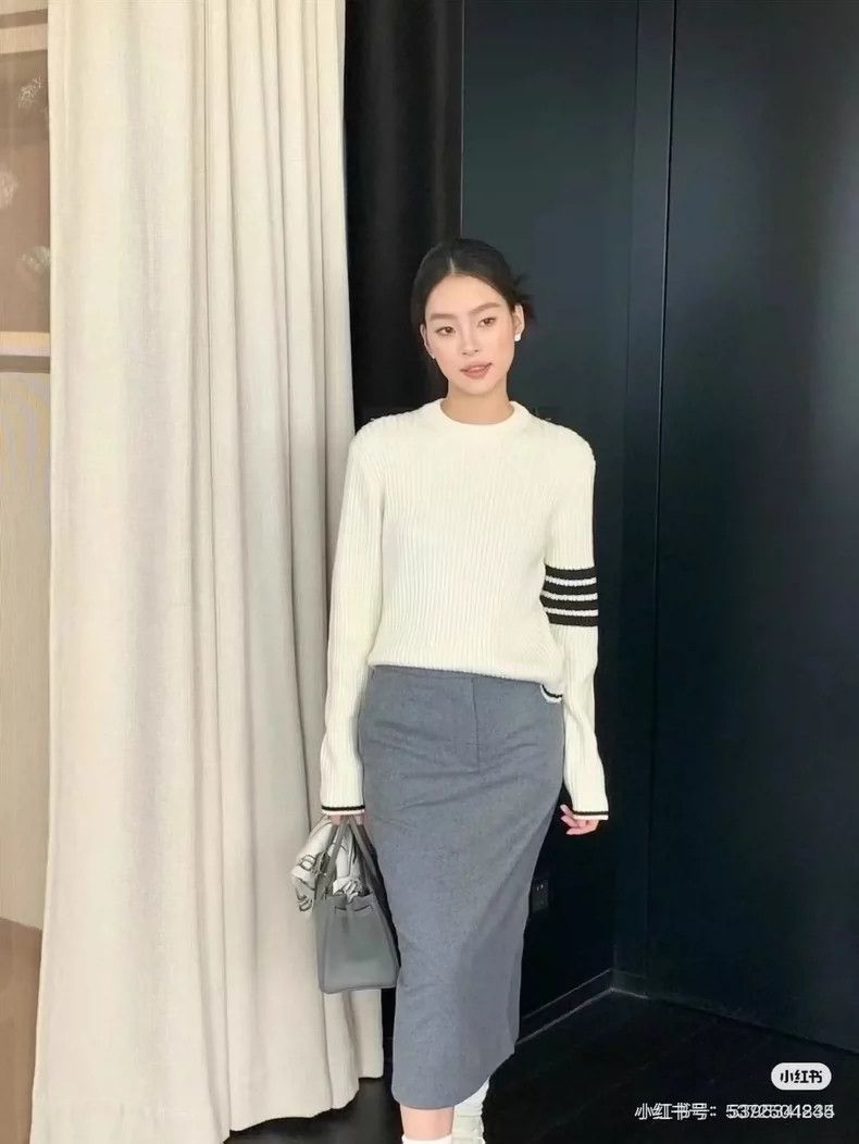 Thom Browne Thom Browne Cream Knit Sweater with Stripes Size M / US 6-8 / IT 42-44 - 9 Thumbnail