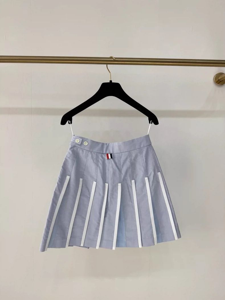 Thom Browne Thom Browne Pleated Skirt in Blue Size 34" / US 12 / IT 48 - 2 Thumbnail