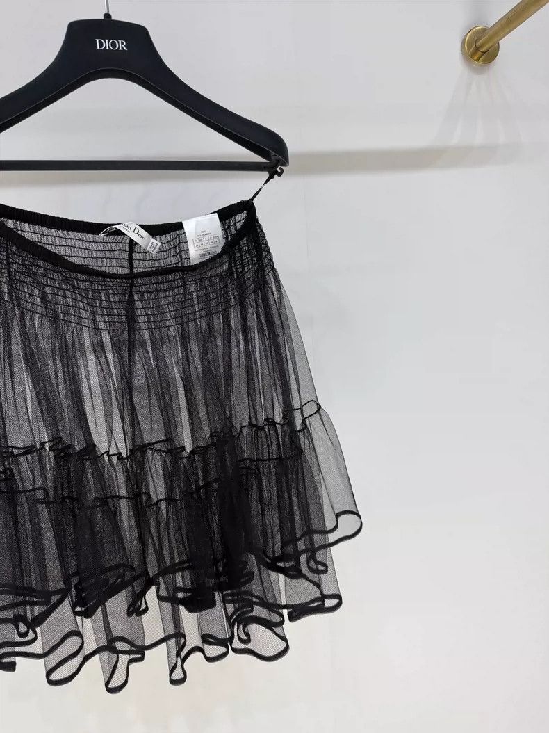 Dior Dior Sheer Short Tulle Skirt with Ruffles Size 38" / US 16 / IT 52 - 3 Thumbnail