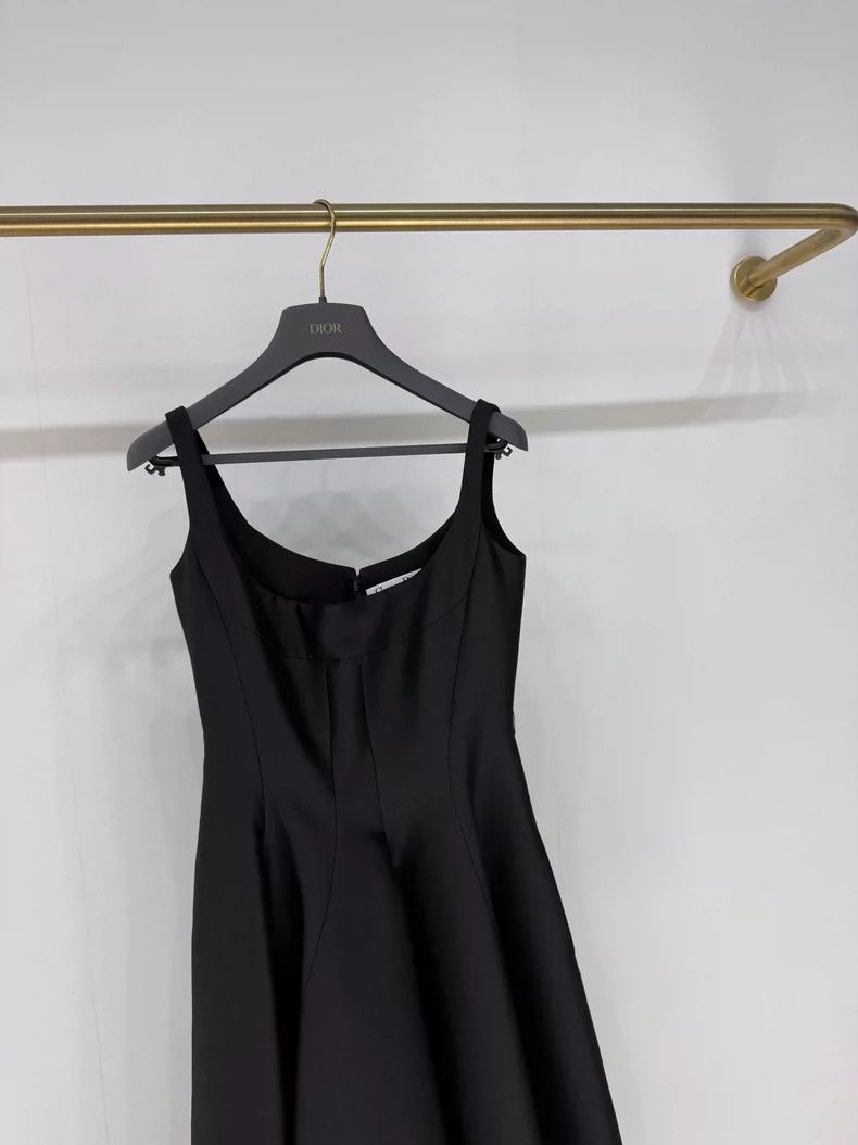Dior Dior Silk U-Neck Black Dress Size S / US 4 / IT 40 - 4 Thumbnail
