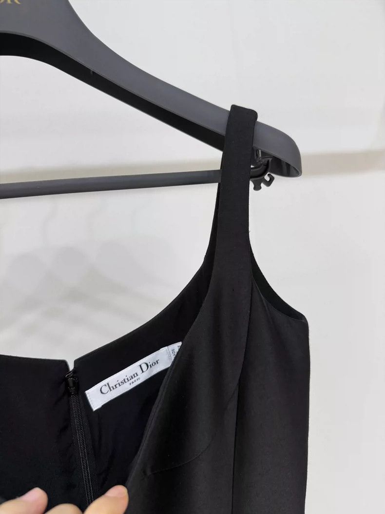 Dior Dior Silk U-Neck Black Dress Size S / US 4 / IT 40 - 6 Thumbnail