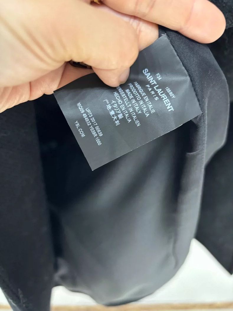 Saint Laurent Paris Long Coat with Gold Buttons Size S / US 4 / IT 40 - 6 Thumbnail