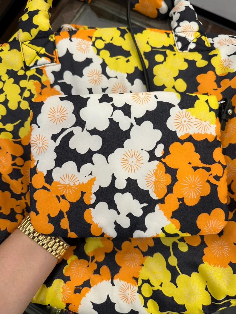 MCQ MCQ Yellow Floral Tote Bag with Pouch Size ONE SIZE - 8 Thumbnail