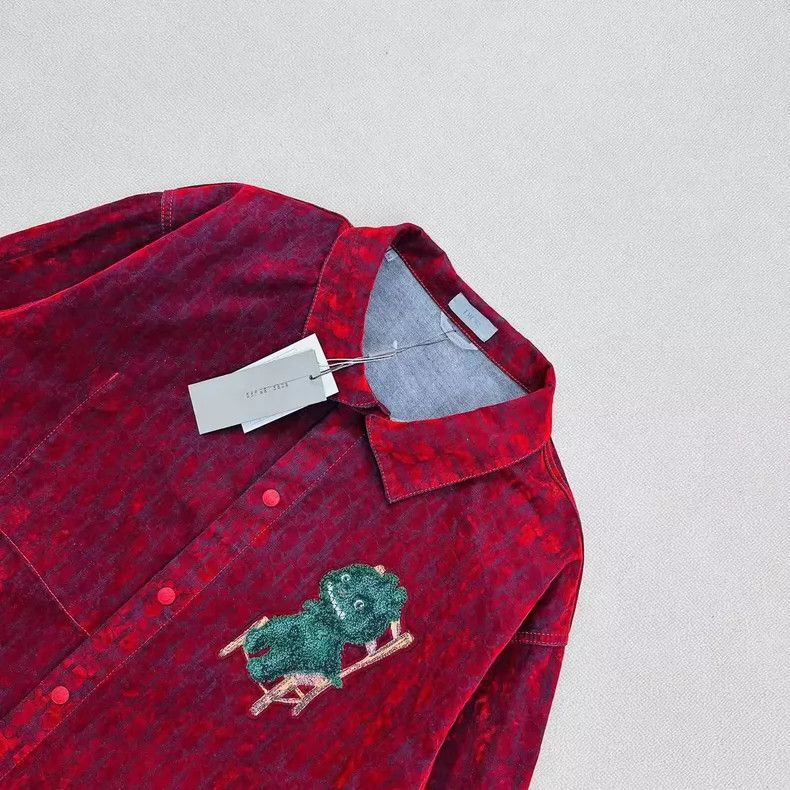 Dior DIOR Dinosaur Print Button-Up Shirt Size L / US 10 / IT 46 - 3 Thumbnail