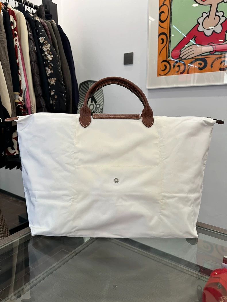 Longchamp Longchamp Eiffel Tower White Nylon Tote Bag Size ONE SIZE - 2 Thumbnail