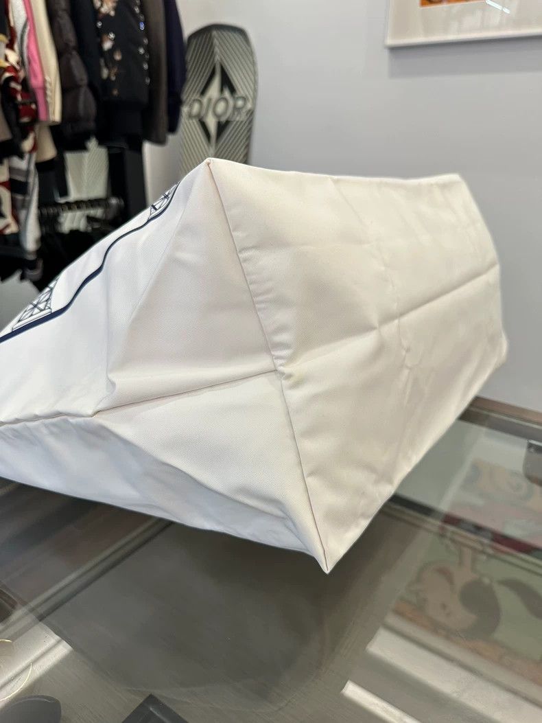 Longchamp Longchamp Eiffel Tower White Nylon Tote Bag Size ONE SIZE - 5 Thumbnail