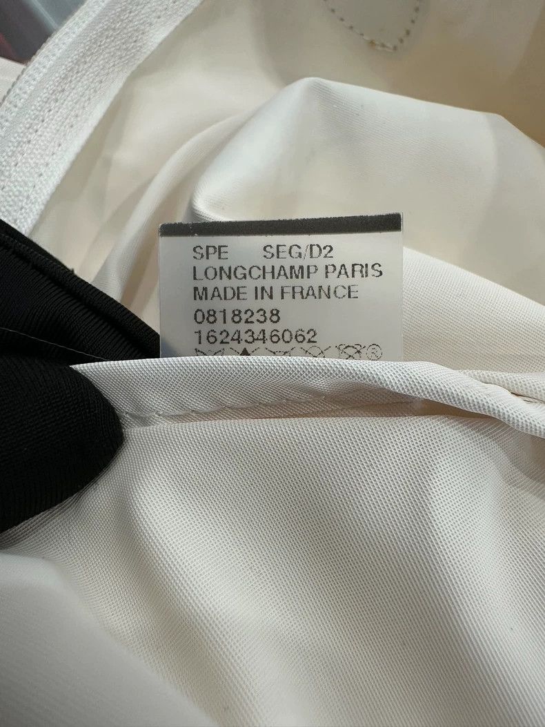 Longchamp Longchamp Eiffel Tower White Nylon Tote Bag Size ONE SIZE - 9 Thumbnail