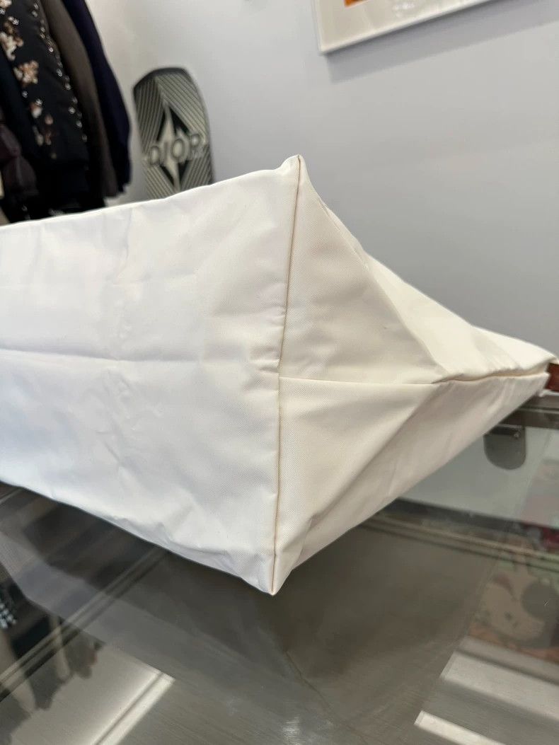 Longchamp Longchamp Eiffel Tower White Nylon Tote Bag Size ONE SIZE - 6 Thumbnail