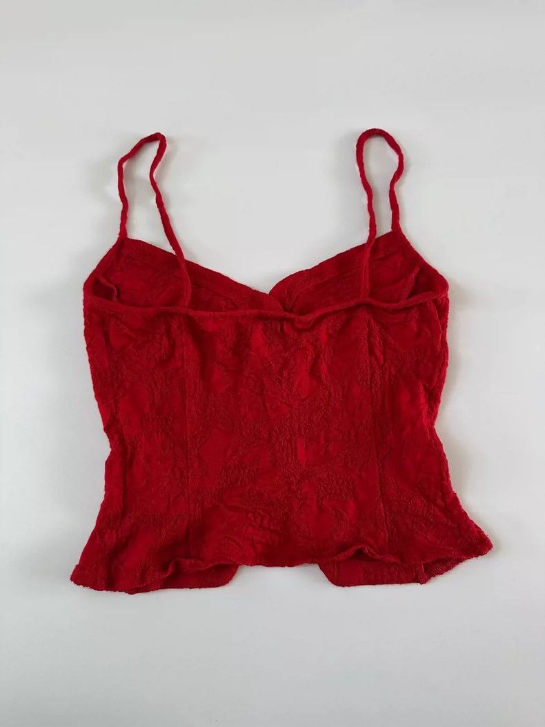 Kenzo Kenzo 80s Red Lace Camisole Top Size S / US 4 / IT 40 - 2 Thumbnail